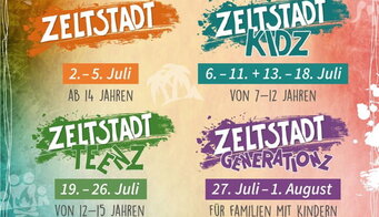 Plakat Zeltstadt - Veranstaltungen