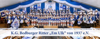 Gruppenbild der K.G. Bedburger Ritter "Em Ulk" von 1937 e.V.