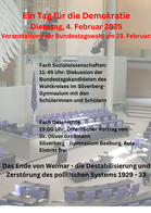 Ein Tag für die Demokratie Plakat Ein Tag für die Demokratie Plakat