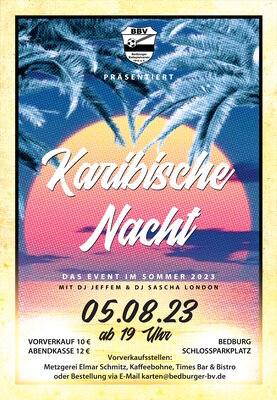 Plakat Karibische Nacht 2023