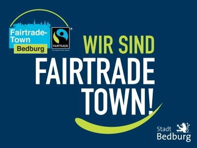 Bedburg will Fairtrade-Town bleiben Logo 400x300