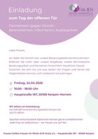 Einladung Tag der offenen Tür Frauenberatungsstelle