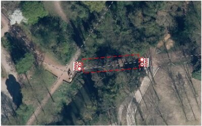 Schlossparkplatz Sperrung Zugang Schlosspark (Rückbau Brückenbauwerk) Plan