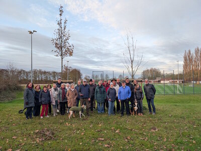 Gedenkbäume - Ehrung verdienter Sportler - Zwei Bäume zu Ehren von Franz-Josef Inden und Heinz Robertz gepflanzt