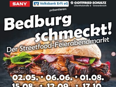 Bedburg schmeckt - Streetfood-Feierabendmarkt in Bedburg