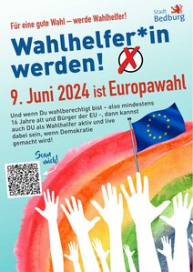 Europawahl 2024 Wahlhelfer Plakat