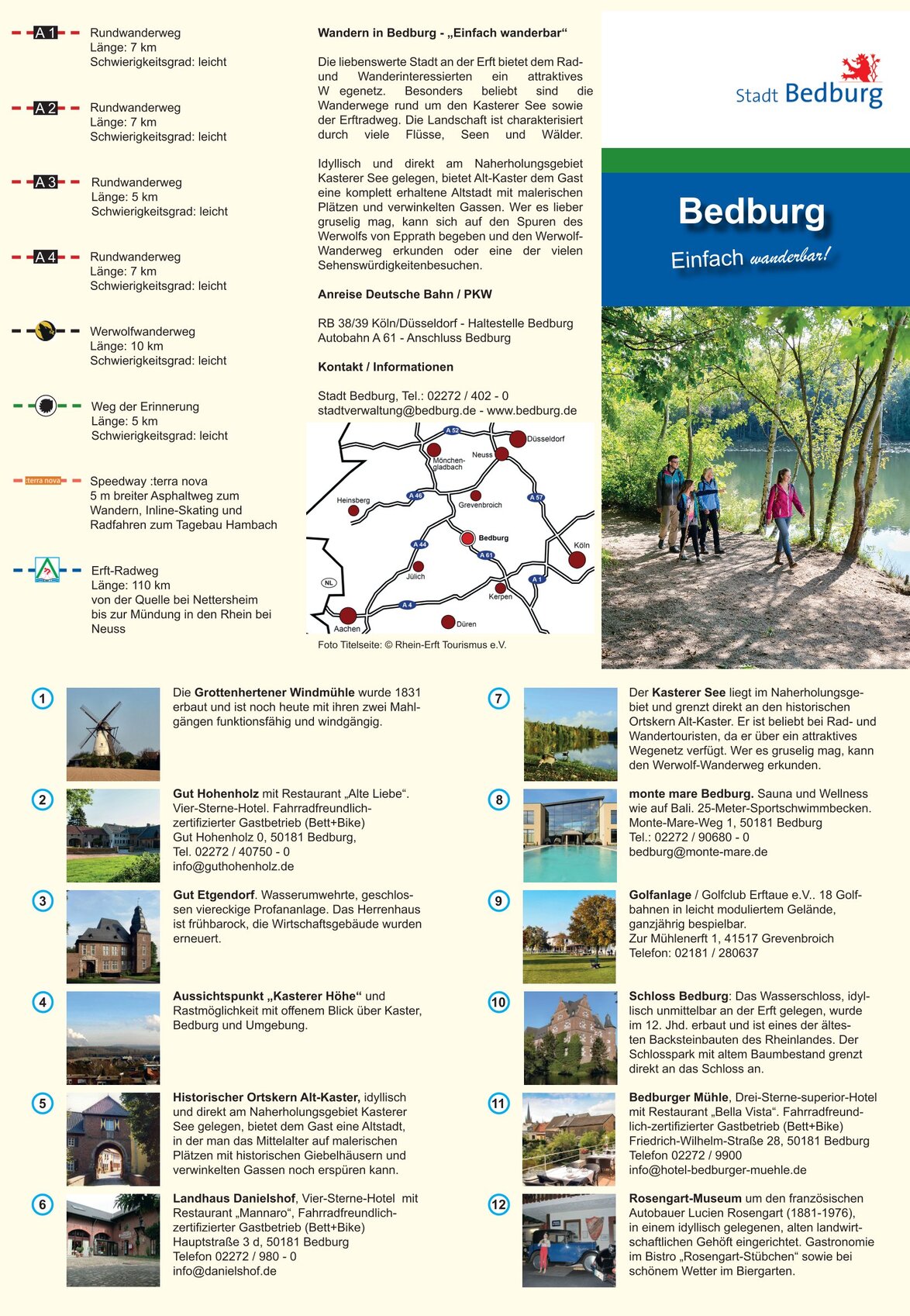 Bedburg - Einfach Wanderbar! Die neue Rad- und Wanderkarte für Bedburg, u.a. auch mit dem &amp;amp;quot;Werwolf-Wanderweg&amp;amp;quot;_1