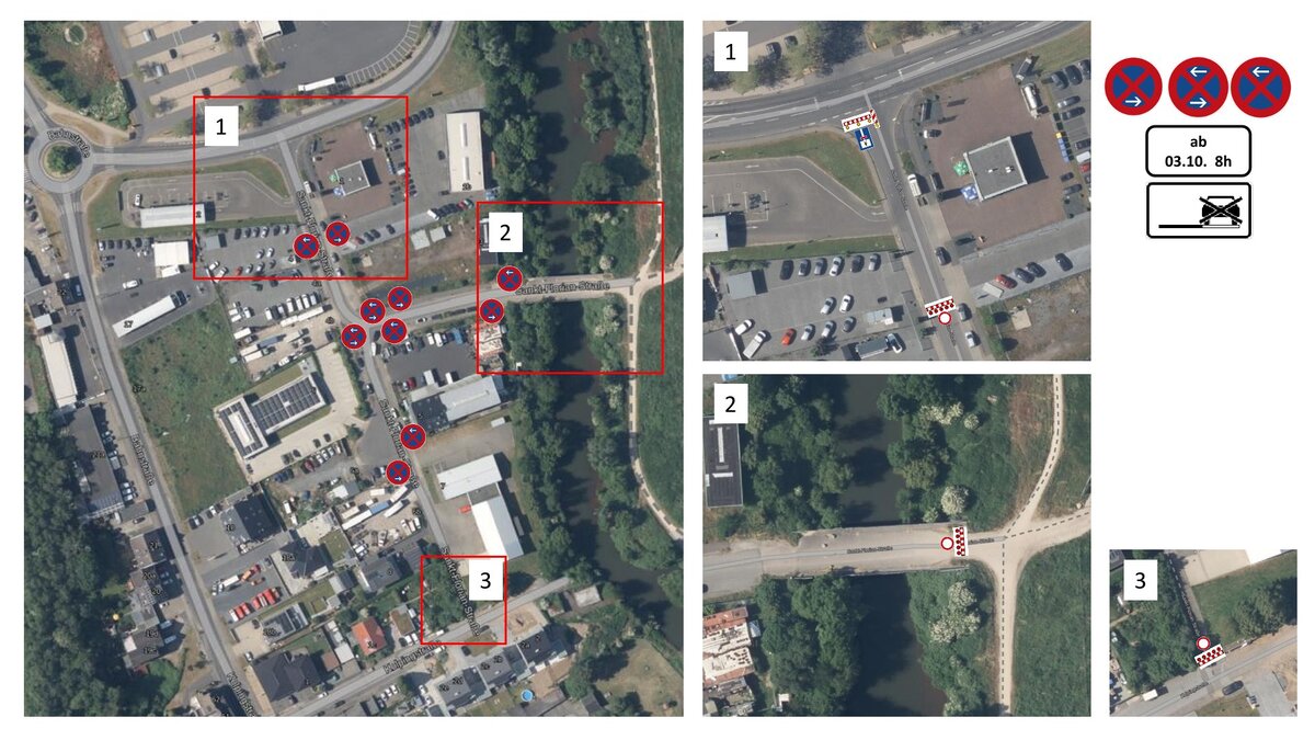 Jubiläum Jugendfeuerwehr, Sperrung St.-Florian-Str. - VZ-Plan
